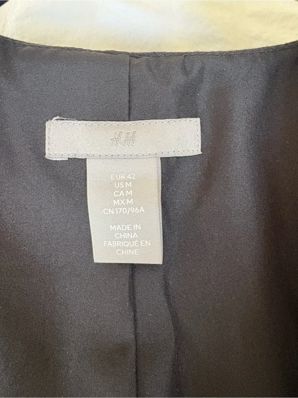 H&M Black Women's Tailored Vest - Classic Button Front - Medium